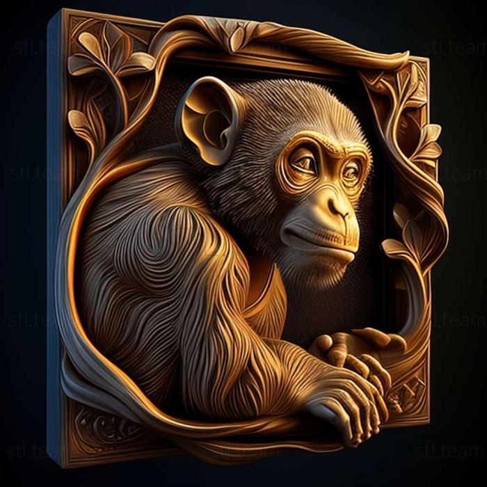 3D model Crystal monkey famous animal (STL)